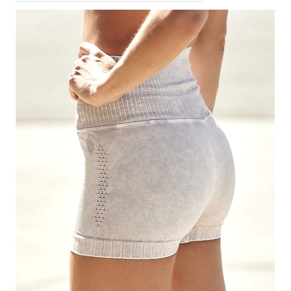 Free People Pants - Free People Movement Good Karma Running Shorts Ice Grey M/L